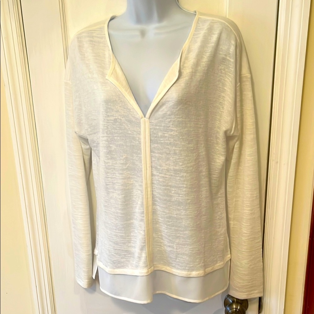 Sanctuary Tunic Pullover Women’s Large White‎ Classic Beachy Coastal Minimalist